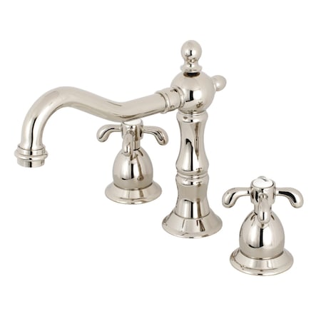 Kingston Brass KS1976TX 8" Widespread Bathroom Faucet, Polished Nickel KS1976TX